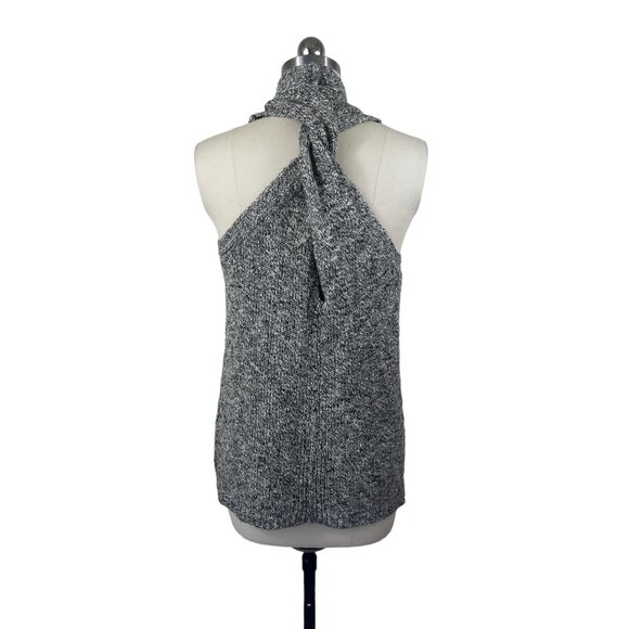 Brochu Walker Sweater Womens Medium Gray Linen Cotton Sleeveless Designer - Picture 4 of 8